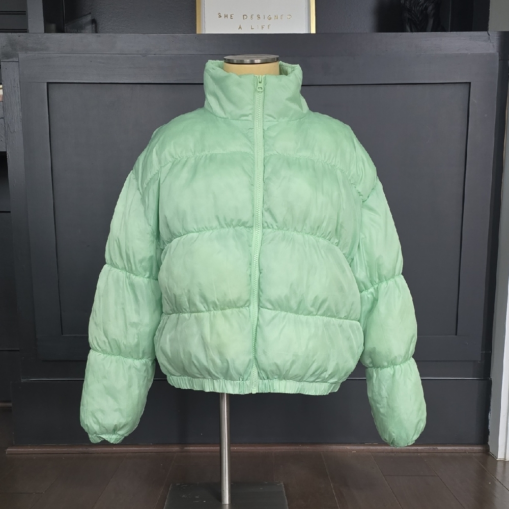 BP Light Green Puffer Jacket